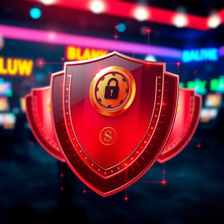 Enhancing Online Security While Using Casino Platforms Graphic depicting a secure online casino environment with protective shields and a lock symbol