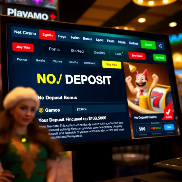 Playamo Casino No Deposit Bonus Offer Overview Playamo Casino interface showing no deposit bonus offer details