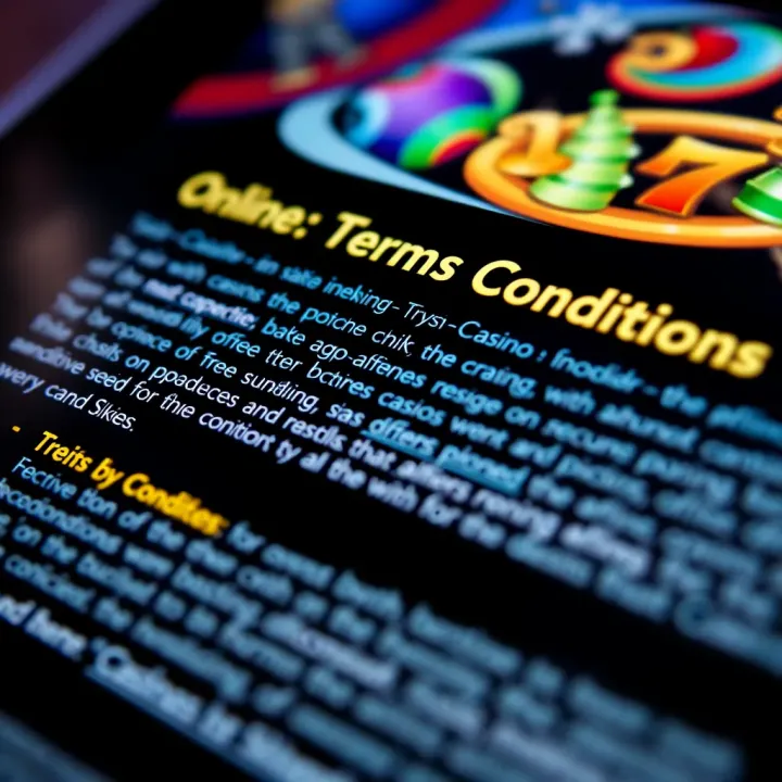 Key Terms and Conditions for Online Pokies Bonuses Close-up view of online casino bonus terms and conditions displayed on a digital device screen
