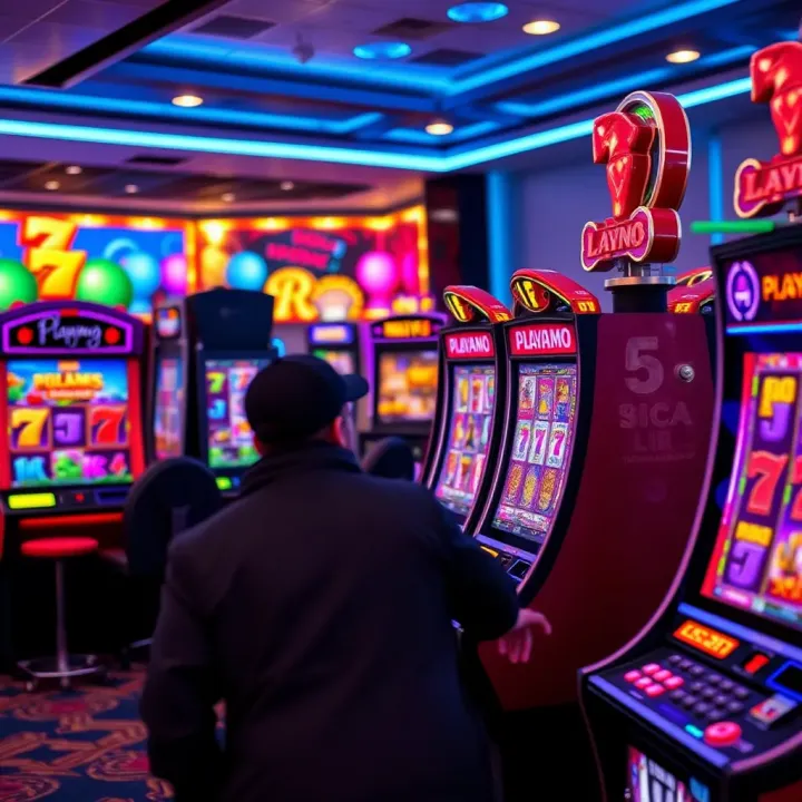 Colorful online casino slot games with vibrant graphics and spinning reels