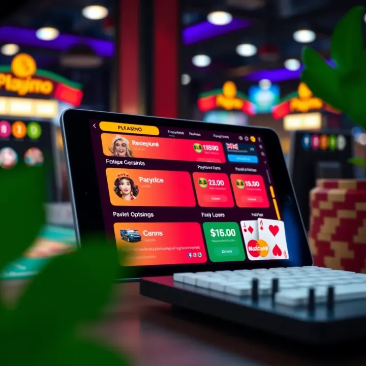 Online casino payment options displayed on a digital device for Australian players
