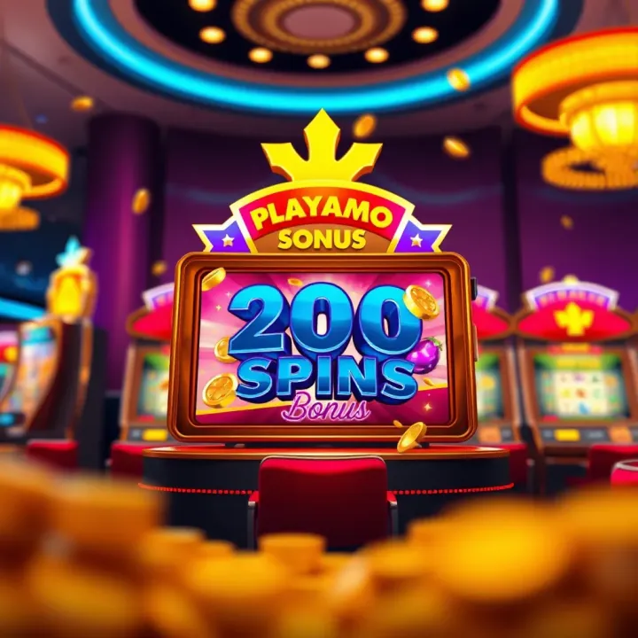 Illustration of a vibrant casino slot machine highlighting free spins promotion