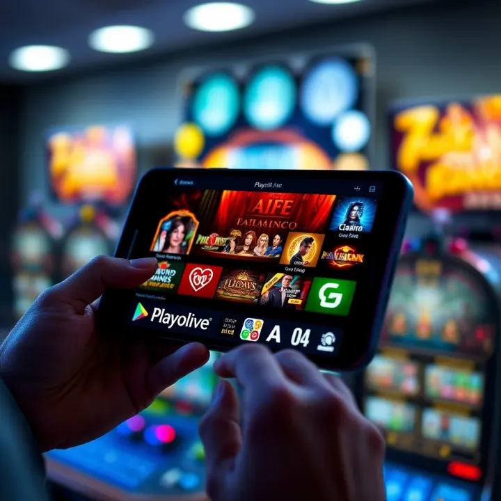 Mobile device displaying Playamo Live casino interface with various table game options