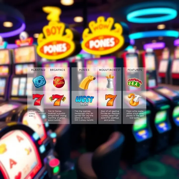 Diagram showcasing different popular pokies variations and their unique features