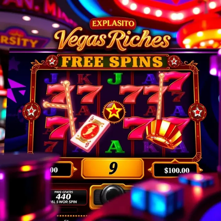 Bonus round interface of Vegas Riches slot highlighting free spins and special features