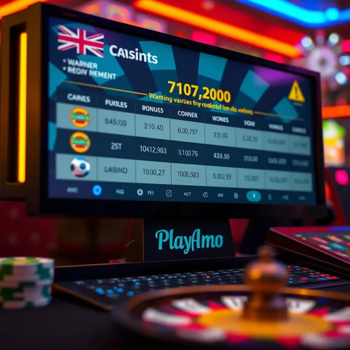 Graphical representation of wagering requirements and game restrictions on a casino platform