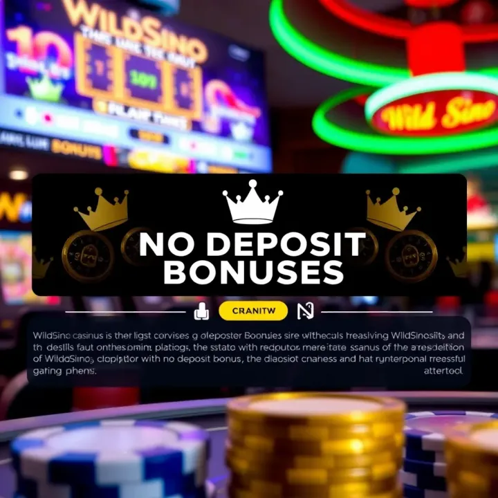 Graphic illustrating the concept of no deposit bonuses at an online casino platform